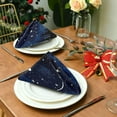 thumbnail image 3 of Stars and Moon Cloth Napkins Set of 1,20x20 Inches Napkins Cloth Washable Reusable Soft for Dinner,Wedding,Parties,Home Dinner,Tableative Decor Gift, 3 of 7