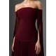 thumbnail image 5 of Vestido Solvia con hombros descubiertos y mangas largas, maxi fruncido, 5 of 6