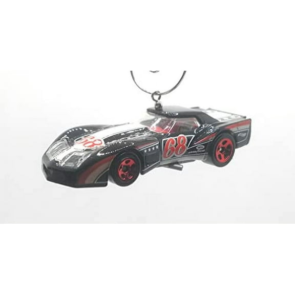 Christmas Ornament for 1976 Greenwood Chevy Corvette Black White Red Stripes