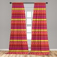 thumbnail image 5 of Ambesonne Mexican Curtains, Vibrant Lizard Folklore, Pair of 28"x63", Multicolor, 5 of 5