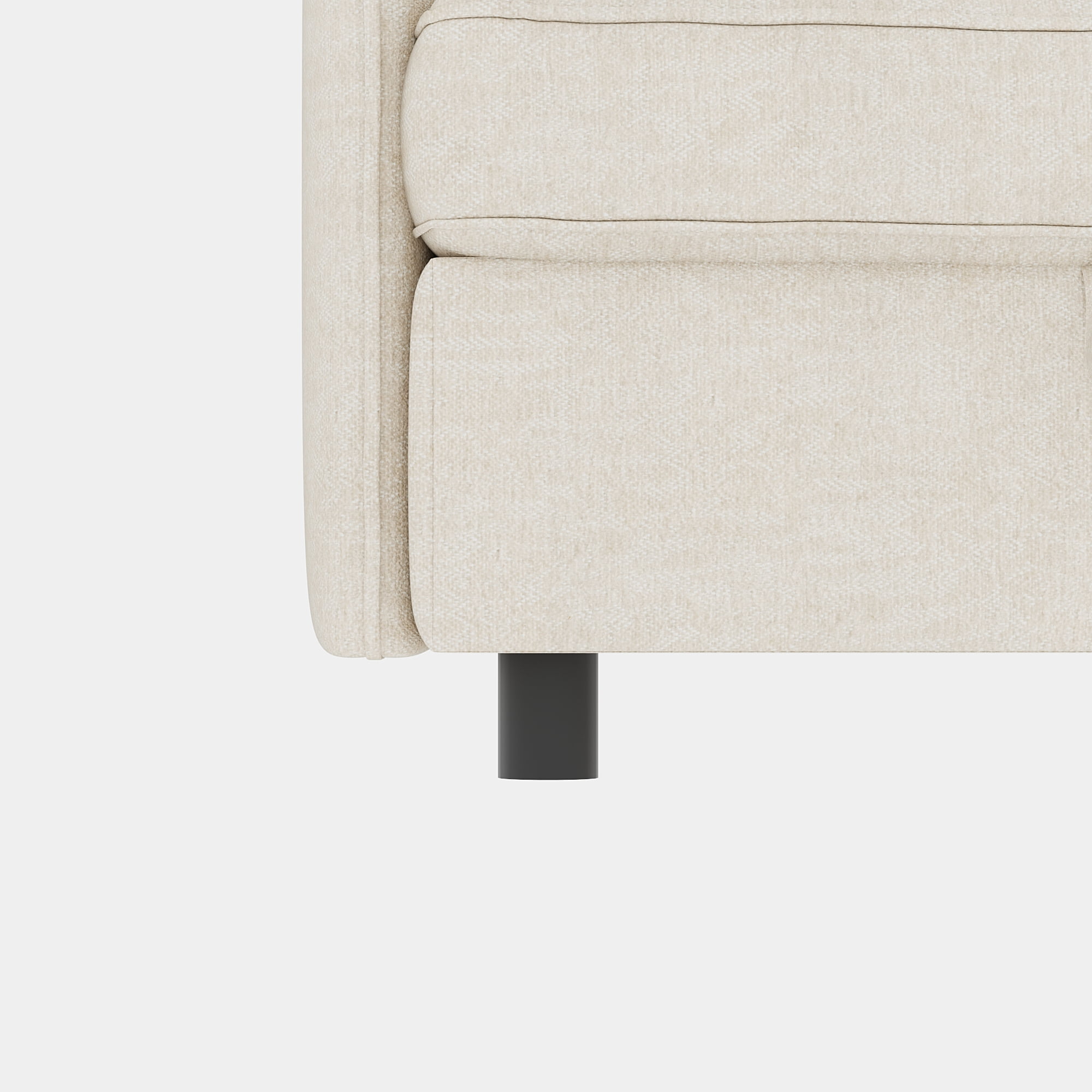 Modern Loveseat Sofa with Deep Seat & Storage Ottoman,Chenille Chaise Longue Sofa Bed for Small Spaces,Living Room,Bedroom,Beige