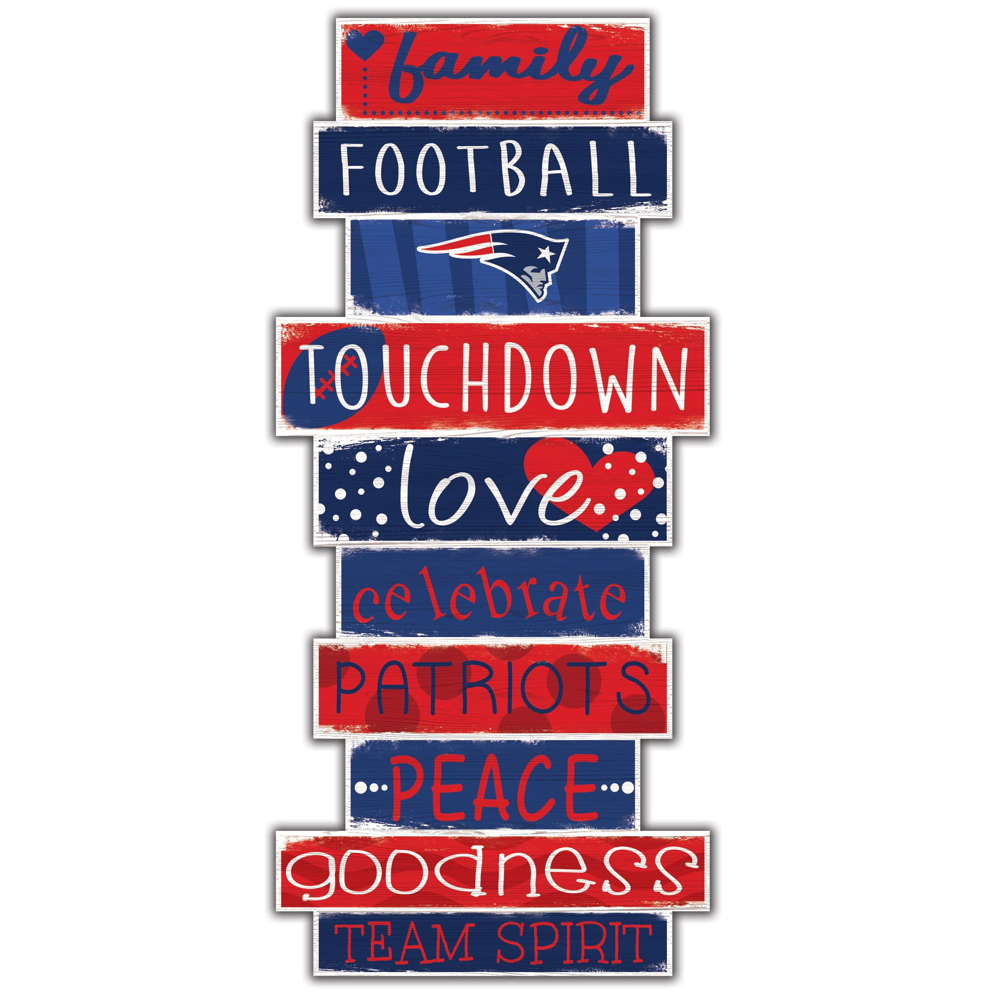 New England Patriots 5'' x 24'' Celebrations Stack Sign - Walmart.com ...