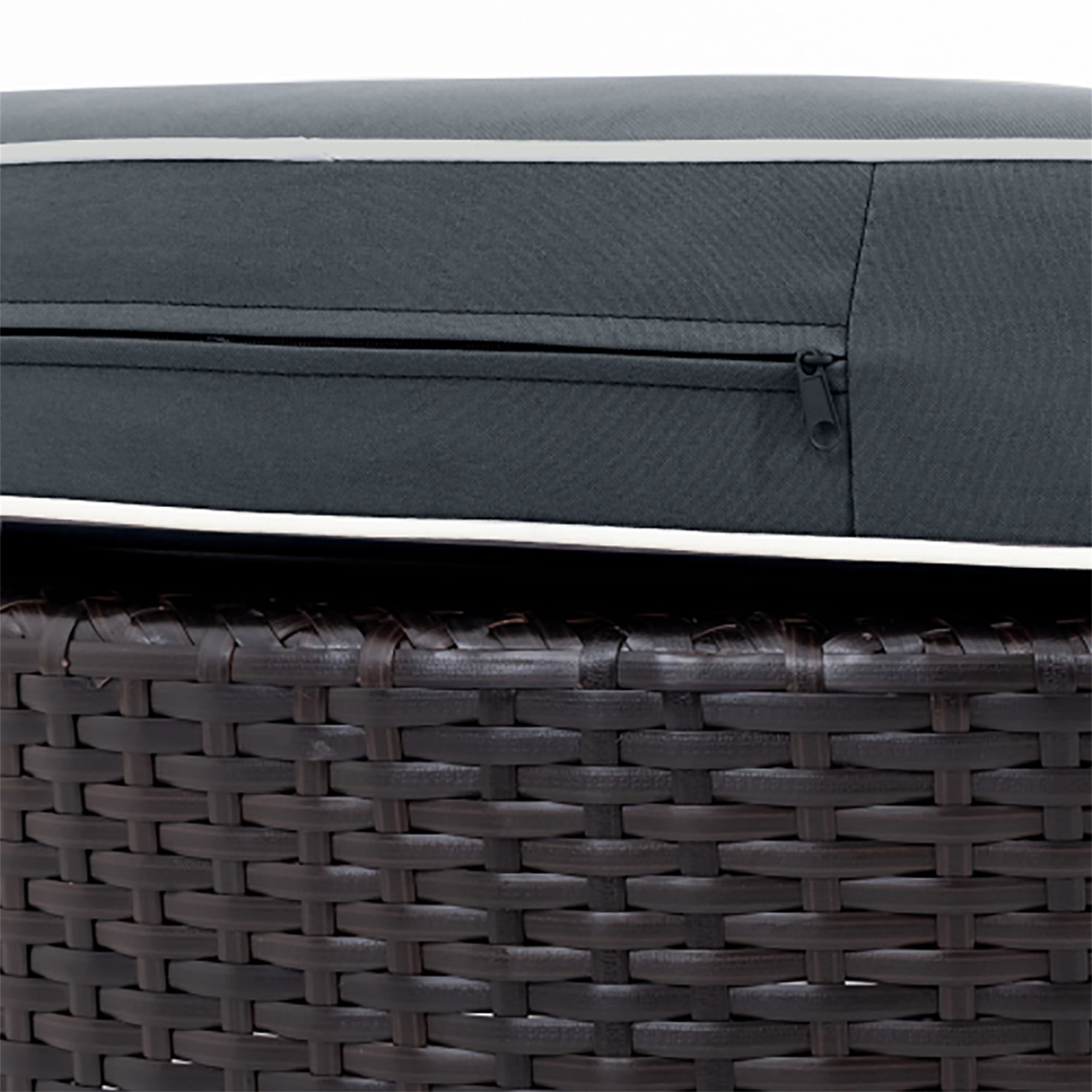 Kadyn Outdoor Combination Semi-circular Patio Rattan Sofa Set with a Storage Side Table for Umbrellas and a Multifunctional Round Table, Brown + Gray PE Wicker Conversation Furniture Set Kadyn Outdoor Combination Semi-circular Patio Rattan Sofa Set with a Storage Side Table for Umbrellas and a Multifunctional Round Table, Brown + Gray PE Wicker Conversation Furniture Set