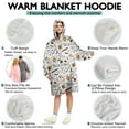 thumbnail image 5 of Wearable Oversized Blanket,Trick or Treat Halloween Pattern Wearable Blanket Hoodie for Adults,Cozy Hooded Blankets with Super Pockets,Super Warm Fuzzy Pullover for Women & Men, 5 of 6