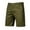 Green, variant on AOOCHASLIY Shorts Men Clothes Men Casual Solid Zip-fly Straight-leg Knee Length Button Mid Waist Cargo Pants