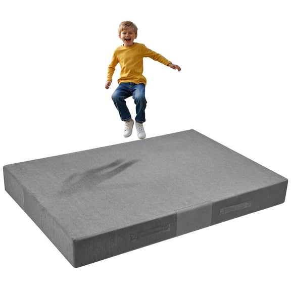 VEVOR Crash Pad, 6 x 4 ft Crash Pad for Kids Sensory with Soft Thick Foam and Washable Cover, Giant Pillow Mat Large Sensory Room Equipment for Children and Adults Jumping, Play,Climbing & Gymnastics