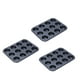 thumbnail image 4 of 3 moldes para hornear de acero al carbono con 12 agujeros, 12 cavidades, antiadherentes, redondos, para magdalenas, magdalenas, huevos, tartas, bandeja para hornear, molde para hornear, colo, 4 of 10