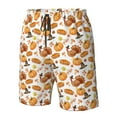 thumbnail image 4 of Cauagu Pumpkins Print Men's Swim Trunks,Hawaiian Bathing Suit Swimsuits Beach Shorts with Pockets for Men Quick Dry Swimming Board Shorts-Small, 4 of 6