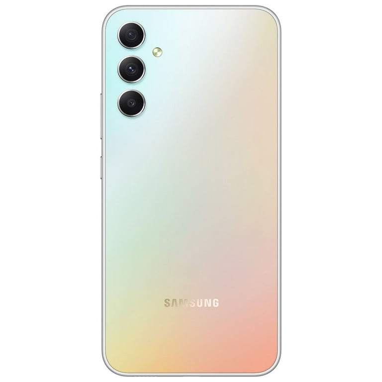 SAMSUNG Galaxy A34 5G + 4G LTE Latin American Version (256GB + 8GB)  Unlocked Worldwide 6.6 120Hz 48MP Triple Camera - (Silver) 