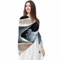 thumbnail image 5 of Cat Light and Breathable Chiffon Yarn Silk scarf for Women, Translucent 180*73 Size - Elegant Head Scarf for All Seasons, 5 of 6