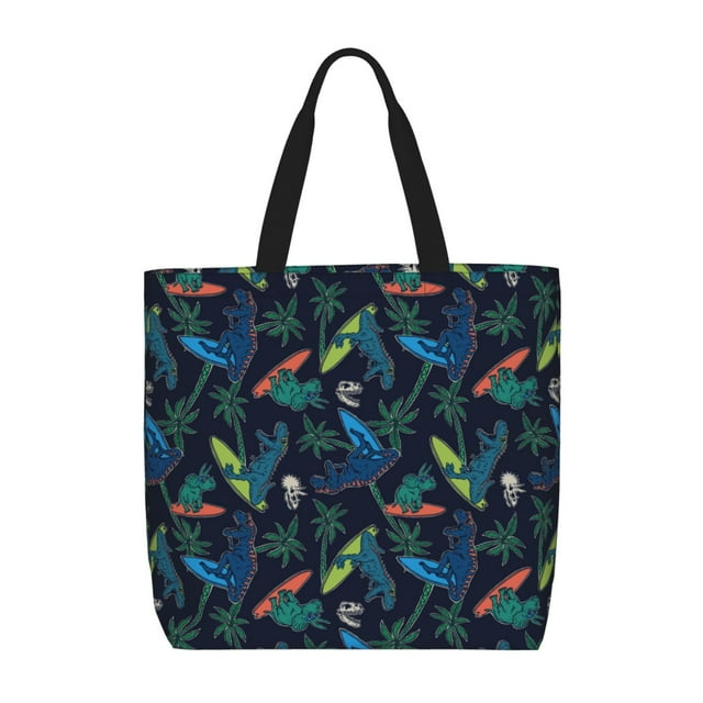 Balery Dinosaur Bolsa de Mano para Mujeres con Cremallera, Bolsa de Gimnasio con Compartimentos, Bolsa para Laptop, Bolsa para Trabajo