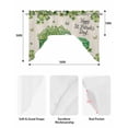 thumbnail image 5 of St. Patrick's Day Swag Valances for Windows, Small Curtains Drapes, Green Shamrocks Truck Plants Retro Beige Kitchen Window Curtains Over Sink Window Treatment Valance for Bedroom/Bathroom 56"x36", 5 of 5