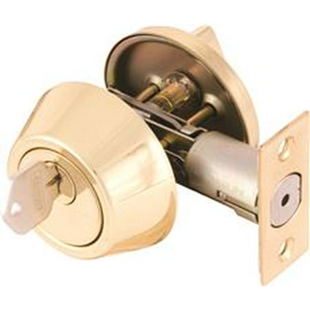 Legends Single - Legend Single Cylinder Deadbolt, Keyed Alike, 2 Fts, Polished Brass, 2 Per Pack