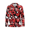 thumbnail image 2 of Uorisanigo Love Heart Women's Golf Top Fashionable Relaxed Long Sleeve Golf Polo Shirts for Women Soft Comfortable Quick Dry Workout Tops with Zipper Size XS, 2 of 7