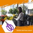 thumbnail image 2 of Wosthever Tijeras Hierbas Herramienta de jardín Floristería Tijeras de plástico para flores Eliminación de hojas de tallo Rebabas Herramientas de corte Jardín y Patio Púrpura Wosthever HA080248-02B, 2 of 6