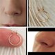 thumbnail image 3 of 0.8*10mm,or-anneau De Nez En Acier Inoxydable En Forme De U Manchette De Nez Non Piercing Bijoux De Nez Faux Anneau De Nez Clip Argent Cerceau De, 3 of 5