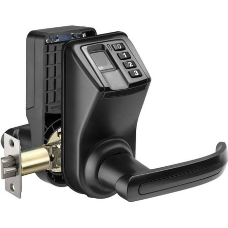 Barska Biometric Door Lock Reversible Handle, Black
