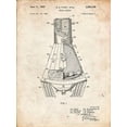 thumbnail image 2 of Borders, Cole 25x32 White Modern Wood Framed Museum Art Print Titled - PP229-Vintage Parchment NASA Space Capsule 1959 Patent Poster, 2 of 4