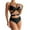Black, variant on Youyipin Womens Swimsuits Cut Out Ring Linked Swimsuit One Piece High Cut Thong Bikini Bathing Suit For Women Vacation Outfits