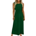 thumbnail image 3 of HBBIKVI High-Waist Maxi Dress for Women Summer Sleeveless Fit and Flare Dress with Soft Fabric and Relaxed Fit for Versatile Vacation Daily Style, 3 of 7
