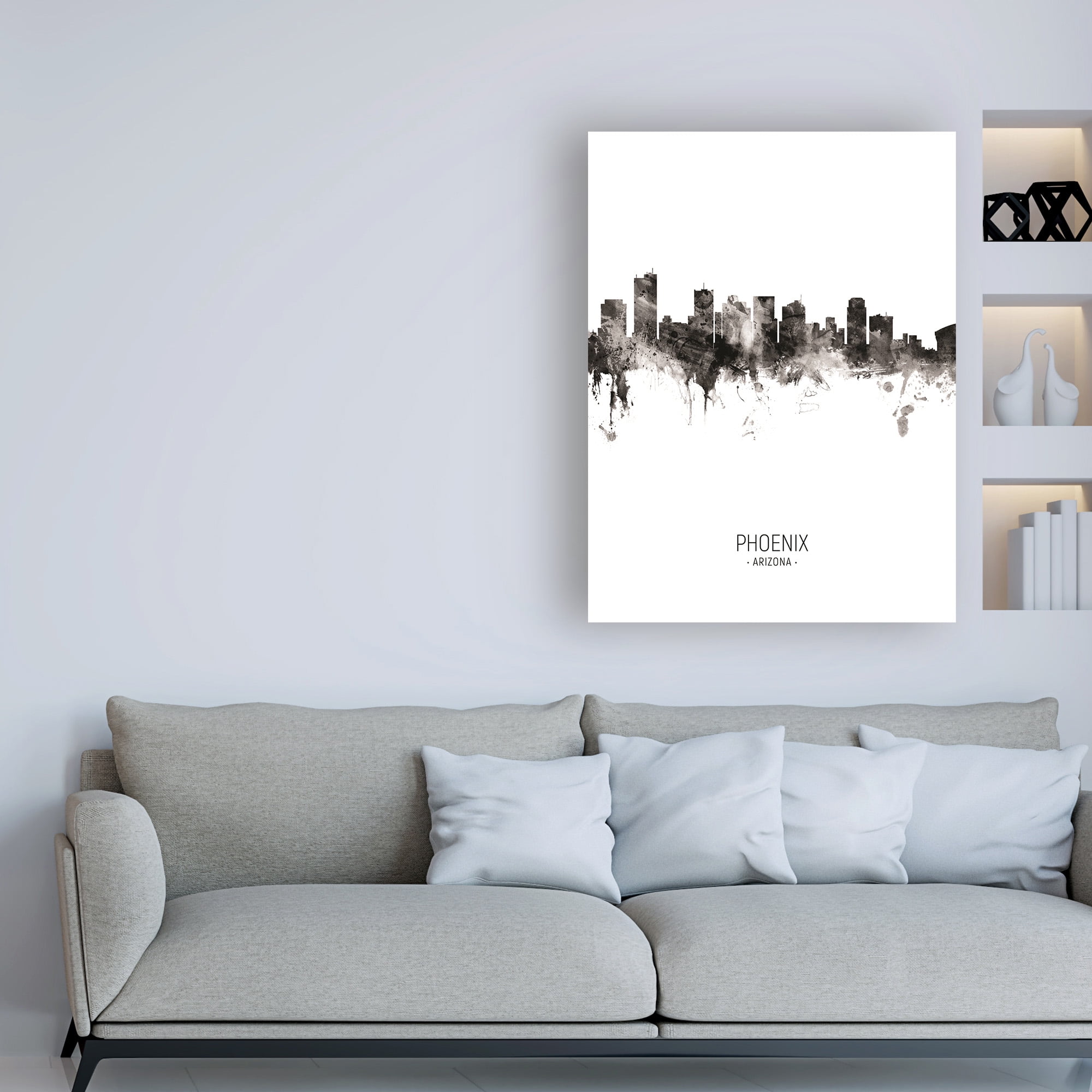Trademark Fine Art 'Phoenix Arizona Skyline Portrait II' Canvas Art by Michael Tompsett