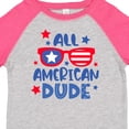 thumbnail image 4 of Inktastic 4th of July All American Dude with Red and Blue Glasses Boys Toddler T-Shirt, 4 of 5