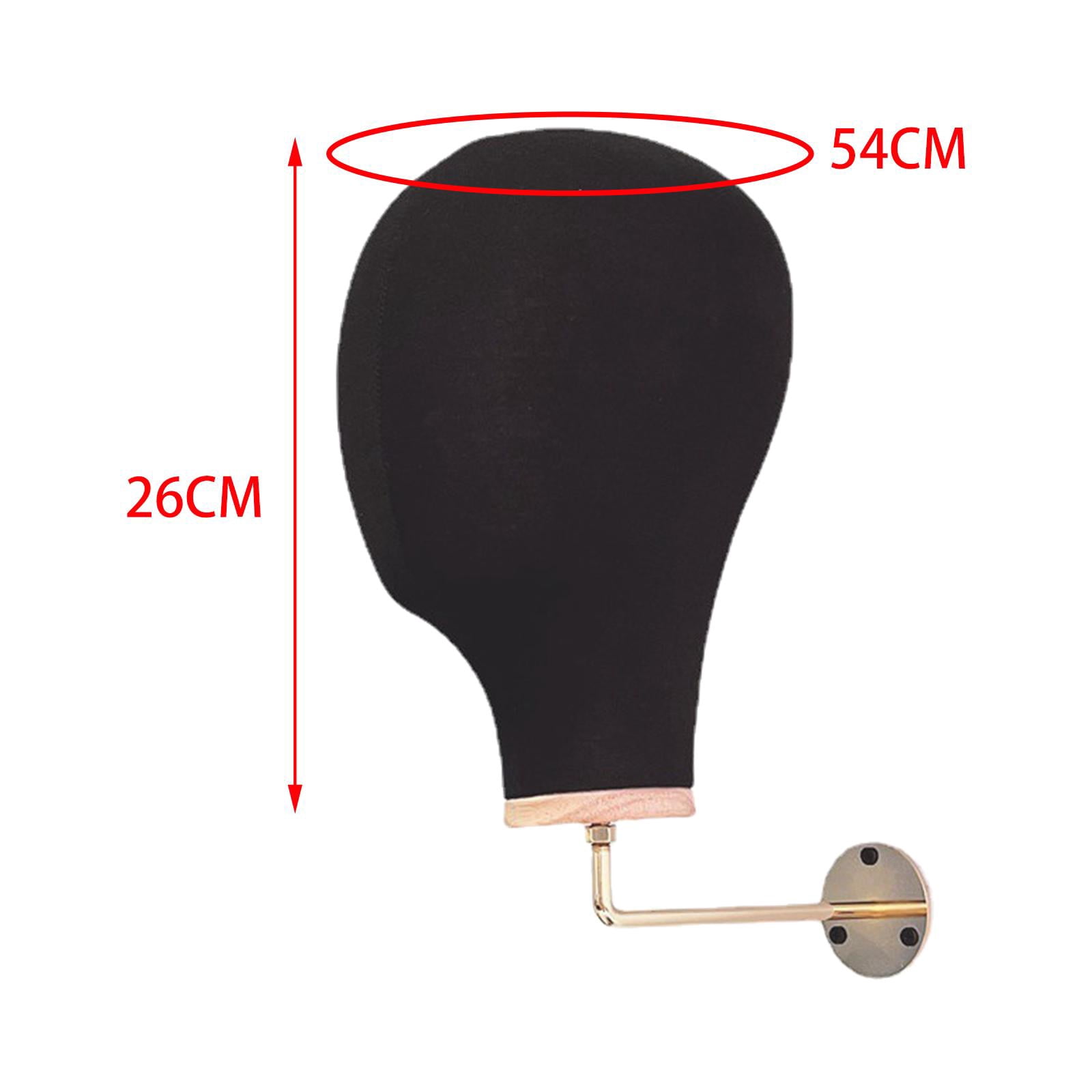 Manikin Head Canvas Mannequin Head, Multifunctional Sturdy Durable Wall Mounted Black