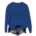 thumbnail image 3 of SIYUDAN Women Sweatshirts Sweat Shirts Women Long Sleeve Oversized Pullover for Women Blue Pullover Adult Comfort Colors Crewneck Sweatshirt Winter Clothes for Women Adult Sweatshirt, 3 of 5