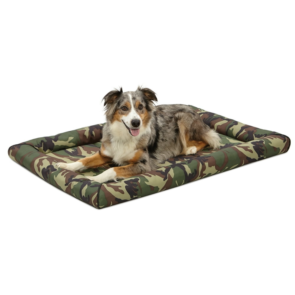 Midwest UltraDurable Dog Bed & Crate Mat, 42", Camo Green Walmart