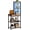 Rustic Brown + Black, variant on 5-Tier Corner Shelf Stand, Corner Shelf with LED Light, 56.3" Tall Corner Bookshelf, Display Rack Storage Organizer with Table, for Small Spaces, Living Room, Entryway