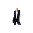 thumbnail image 1 of Tommy Hilfiger Womens Harper Draped Cardigan Sweater, Blue, X-Large, 1 of 1