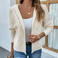 thumbnail image 2 of jsaierl Hooded Cardigans for Women Sweater Long Sleeve Open Front Sweater Loose Tunic Fall Sweaters for Women 2024 Jacket Coat Top Sweater Cardigan for Teen Girls, 2 of 9