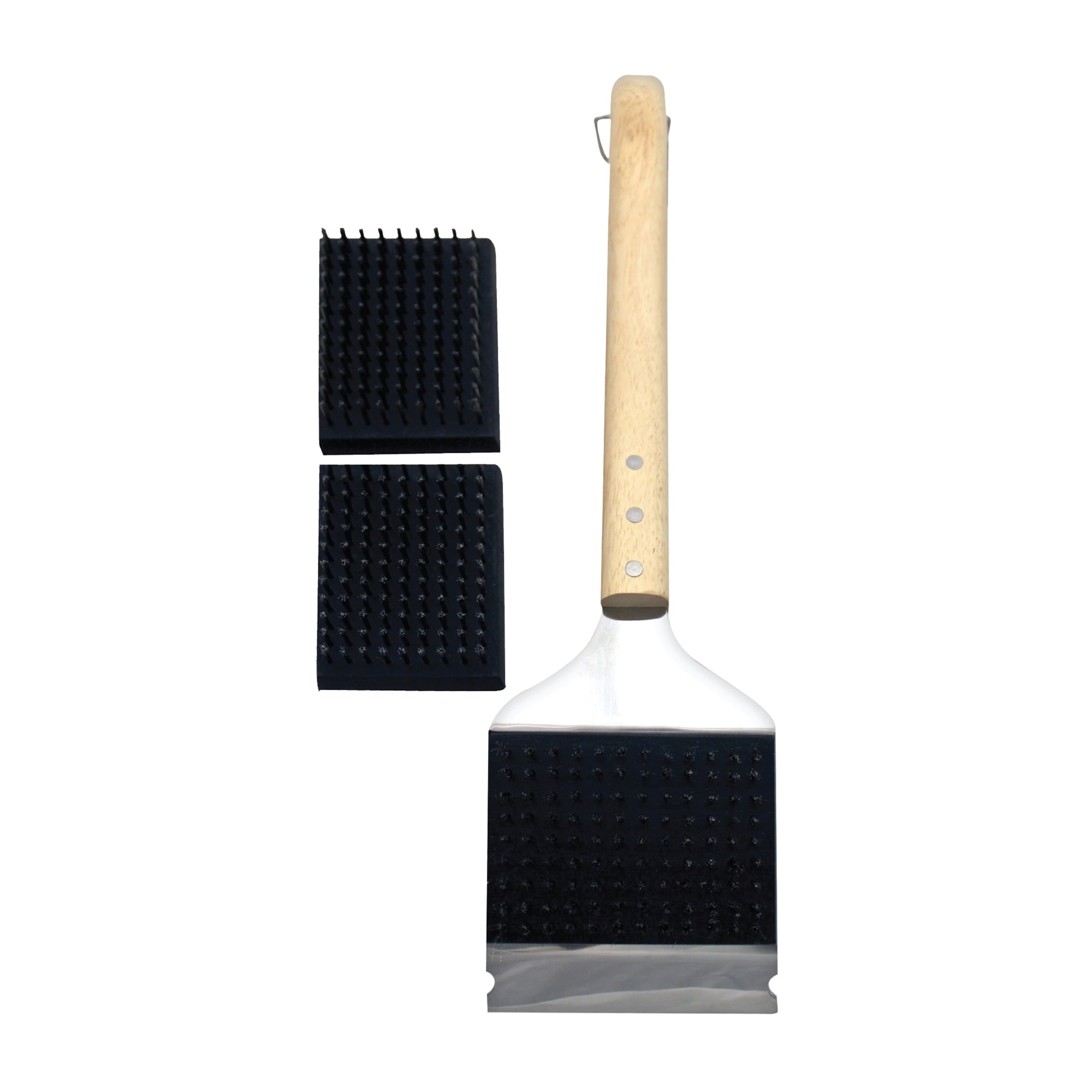 Jim Beam Stainless Steel Grill Cleaning Brush, 2 Brush Heads