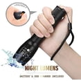 thumbnail image 4 of Juego de 2 linternas LED de alta potencia con 2 baterías recargables 18650, linterna táctica con cargador USB, 4 of 5