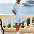 thumbnail image 3 of StSilkitty 2 Piece Outfits for Mens Solid Color Short Sleeve Hoodies and Shorts Set Running Workout Tracksuits, 3 of 7