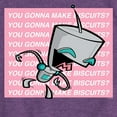 thumbnail image 3 of Invader ZIM - ZIM Happily Sticking His Tongue Out - You Gonna Make Biscuits - Toddler And Youth Girls Short Sleeve Graphic T-Shirt, 3 of 5
