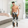thumbnail image 7 of Top-kevin Abstract Geometric Pattern Vertical Fading Pajama Pants for Men Men's Pajama Pants Mens Pajama Bottoms with Drawstring, 7 of 7