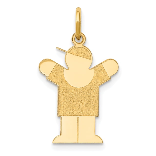 Pendentif Breloque Collier Enfant en Or Jaune 14k Bébé