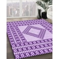 thumbnail image 3 of Ahgly Tapis Rectangulaire Lavable en Machine Intérieur Transitionnel Fleur Rose, 7 Pieds x 9 Pieds, 3 of 7