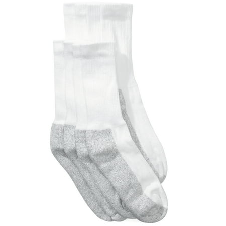Wilson - Men's Heavyweight Crew Socks, White 4-Pack