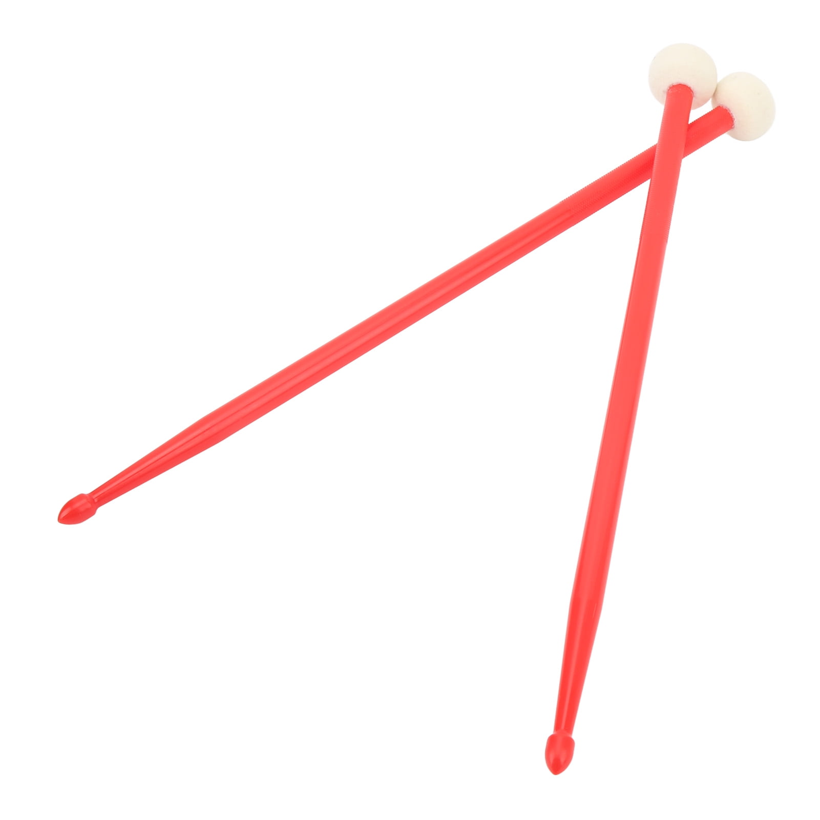 Drums Mallets Accessory, Drum Set Double Headed For Playing Red