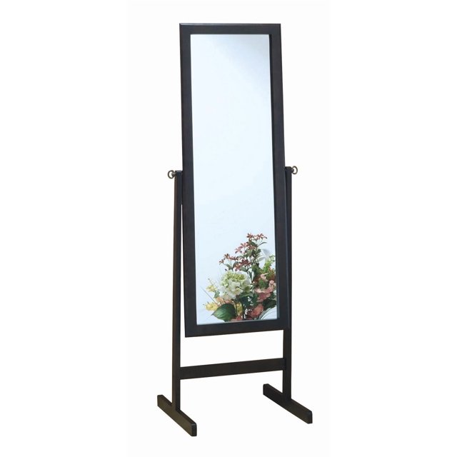 Monarch Specialties Mirror, Full Length, Standing, Floor, 60" Rectangular, Dressing, Bedroom, Wood, Brown, Contemporary, Modern