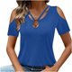 thumbnail image 1 of mfyjkho Tops Casuales Para Mujer, Camisas De Manga Corta Para Mujer, Blusas Casuales De Verano, Blusas De Moda, Camisetas Lindas, Conjuntos, Ropa Tops Y Blusas Para Mujer L, 1 of 8