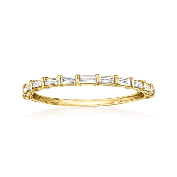 Pure Collection by Ross-Simons 0.19 ct. t.w. Baguette Diamond Ring in 14kt Yellow Gold, Women's, Adult