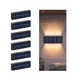 thumbnail image 3 of 6 pzs Lampara Focos Solares Led Exteriore Patio jardín pasillo iluminación de pared decoración Lab.G Negro, 3 of 5
