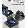 thumbnail image 6 of For Samsung Galaxy Z Flip 5 Case with Sliding Camera Lens Cover and Ring Kickstand Heavy Duty Military Grade Rugged Protection Shockproof Back Phone Cover for Samsung Galaxy Z Flip 5, Black, 6 of 11