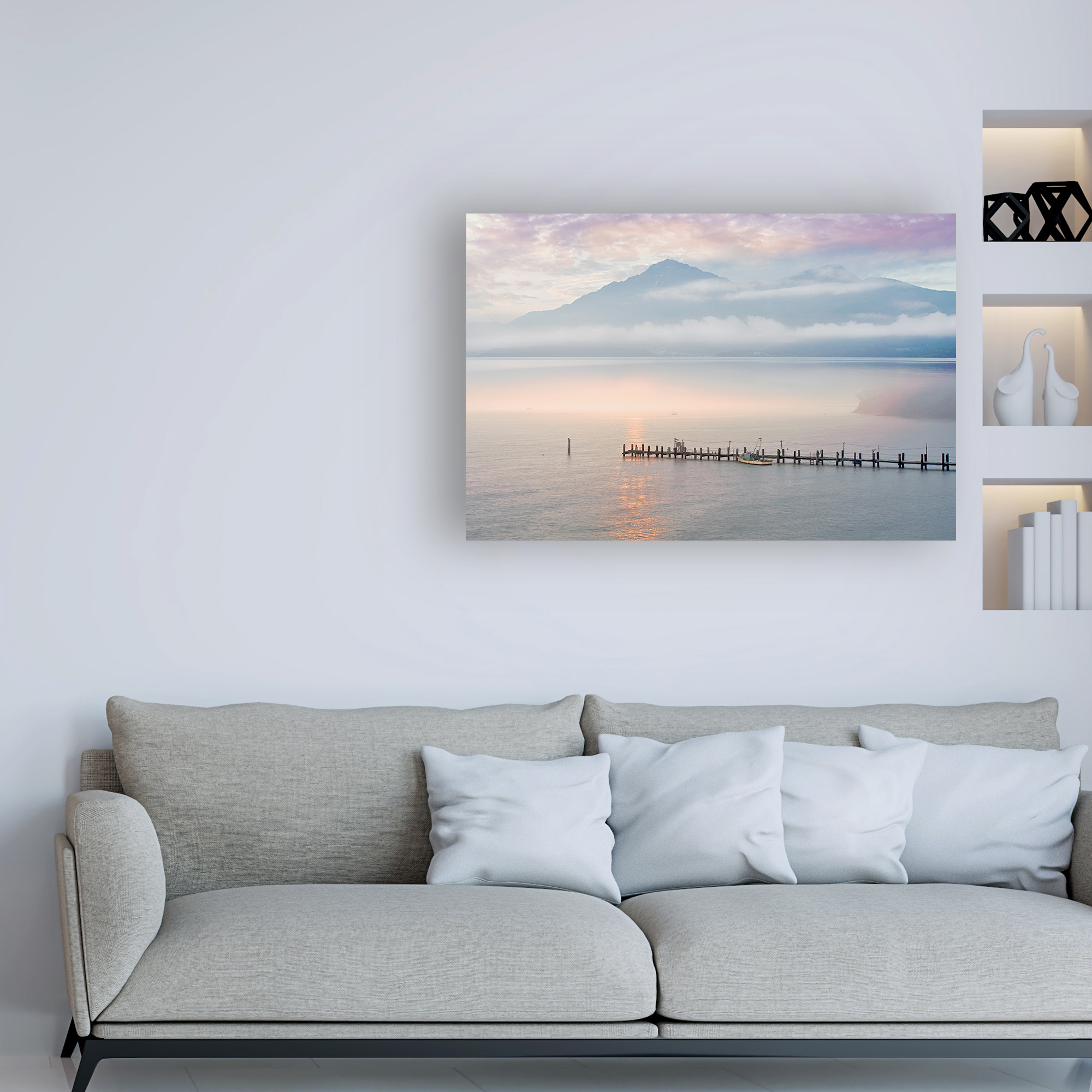 Trademark Fine Art 'Harbor Sunrise #1' Canvas Art by Alan Blaustei
