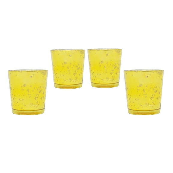 Gold Silver Antique Mercury Finish Glass Tealight Votive Candle Holders Set of 4 Evening Wedding Parties Home Decor Table Decoration Gift by MystiqueDecors