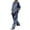 Blue, variant on Brilliant Two Piece Sets Women Clothing 70S Outfits for Women Women's Fall Fall V-Neck Loose Lapel Long Sleeved Shirt Wide Leg Pants Color Set Pink XL
