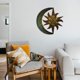 thumbnail image 5 of Decoración de pared de sol y luna de metal, decoración de pared de jardín creativa, arte de pared retro decorativo para sala de estar y dormitorio, 5 of 5